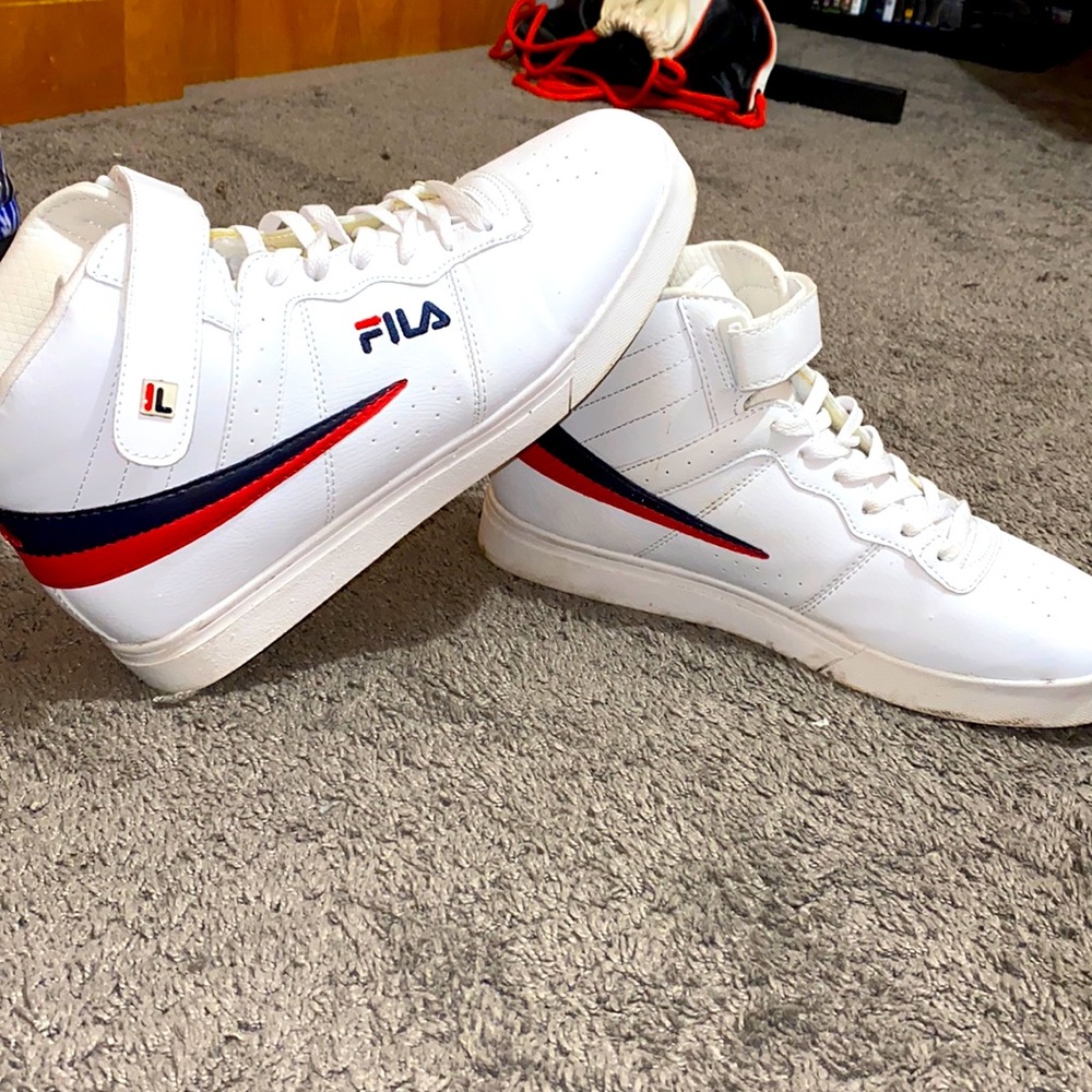 New White FILA Hightops